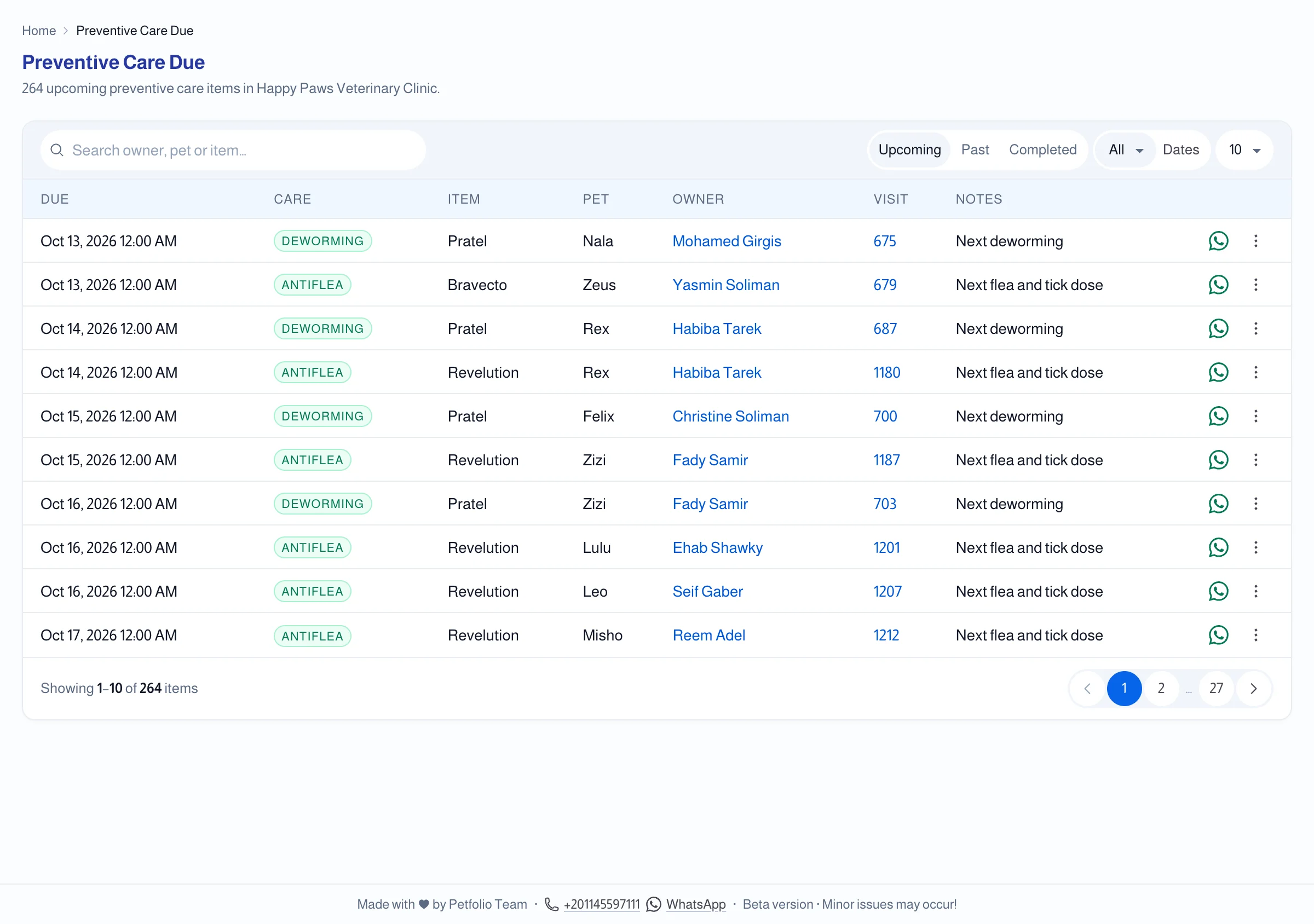 Vaccines and deworming due this week